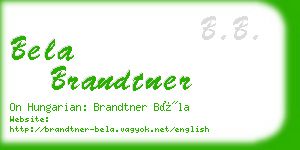 bela brandtner business card